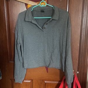 Wild Fable Cropped Polo Sweatshirt